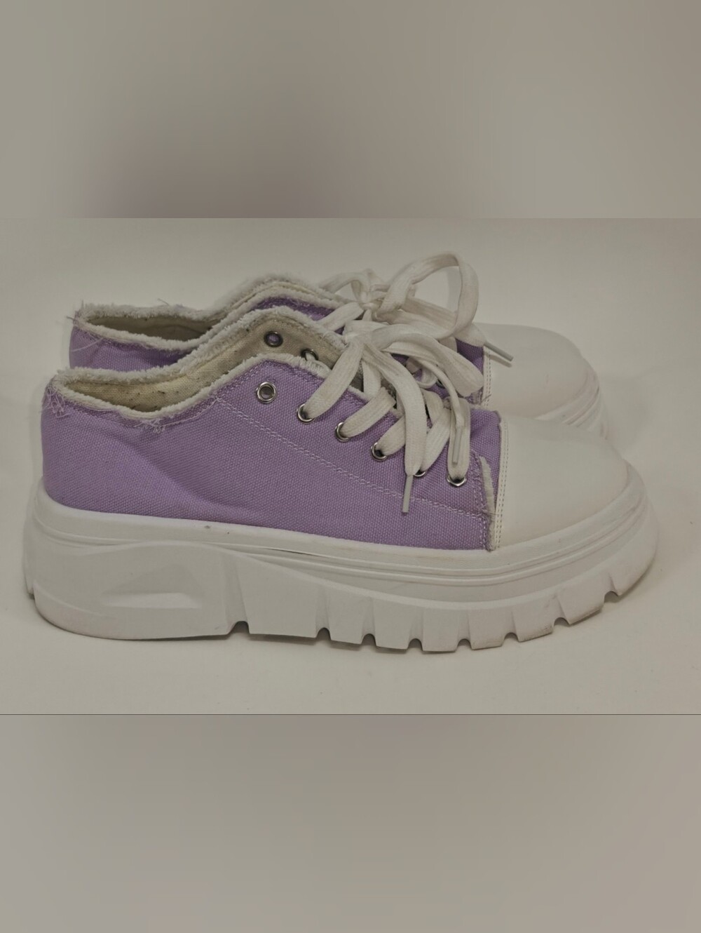 Womens Chunky Platform Sneakers Lace Up Walking Shoes Casual Comfort EU 40 US 9.